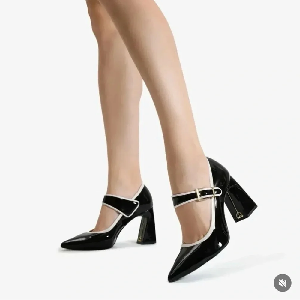 NWT Jorge Bischoff Black Patent Leather Mary Jane Pumps | BR Designer 🇧🇷 - Picture 2 of 9